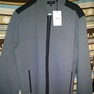 Theory "cashwool" zip-up mens designer jacket L